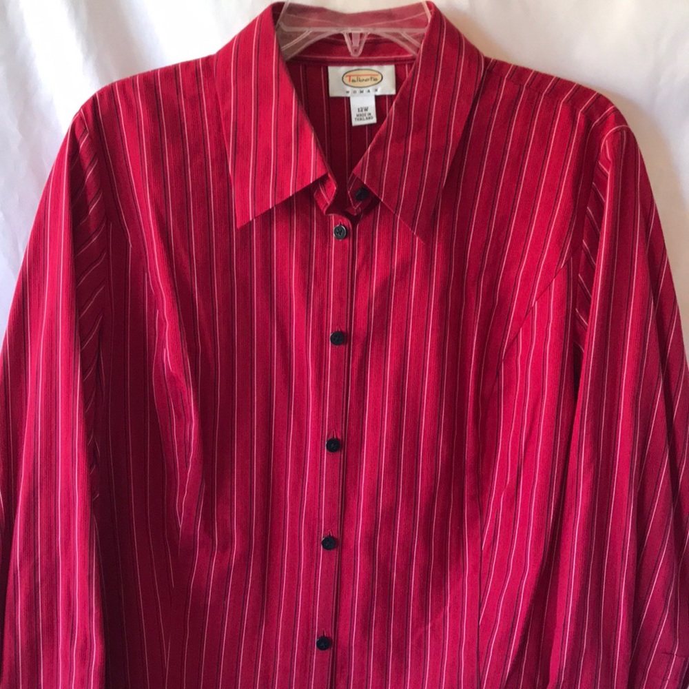 Talbots Red Striped Top - Picture 2 of 4